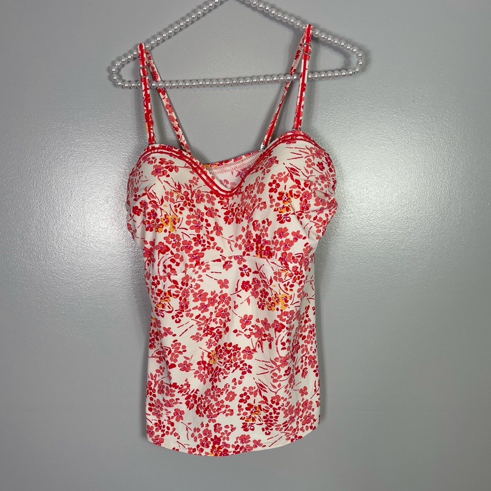 Lands’ End Coral floral tankini size 10 - Picture 1 of 9